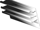 Pool Coping - Double Track Painted Aluminum Front Mount - White